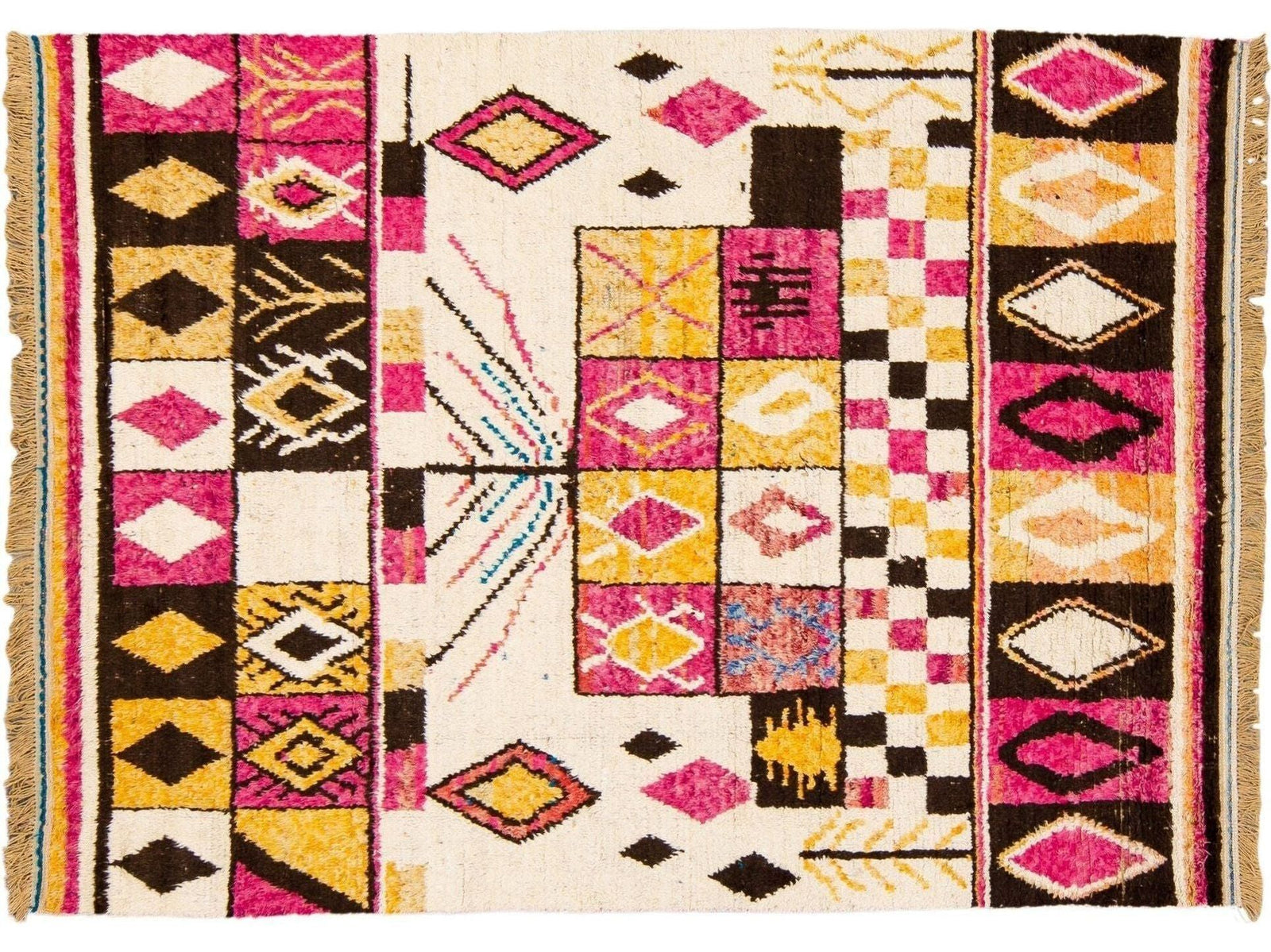 Modern Moroccan Boho Wool Rug 8 X 10