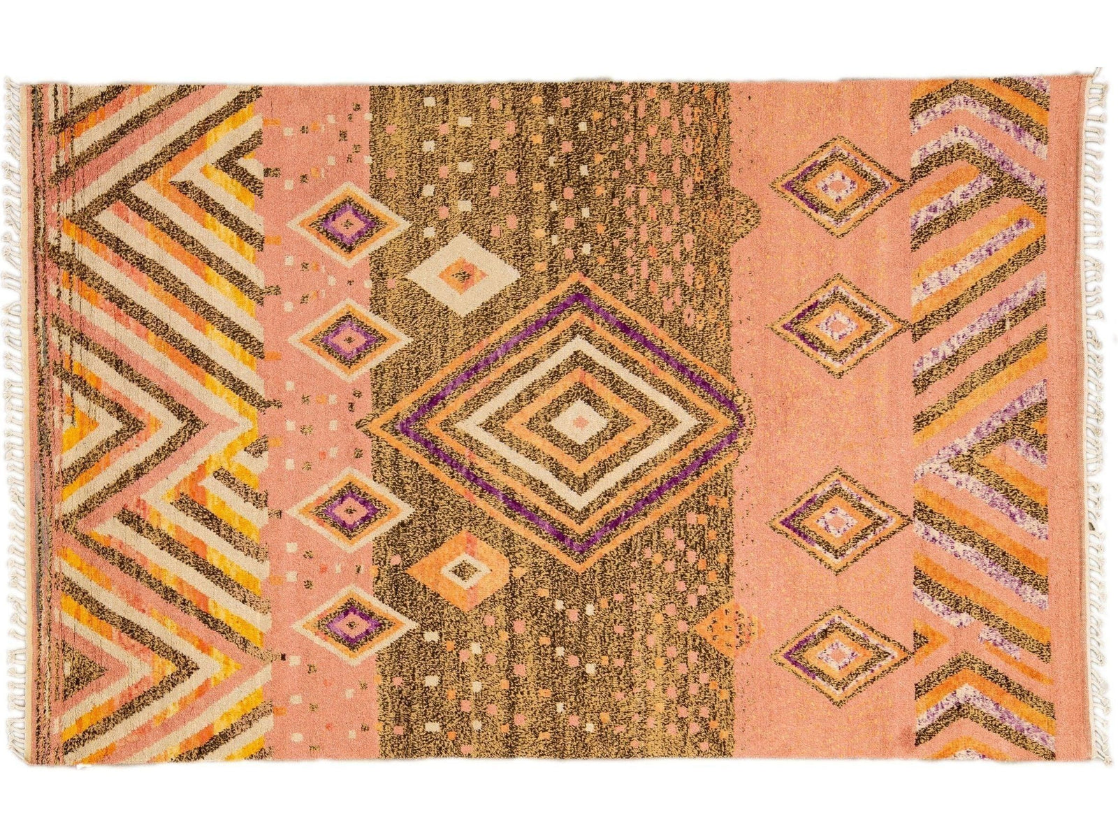 Modern Moroccan Boho Wool Rug 9 X 14