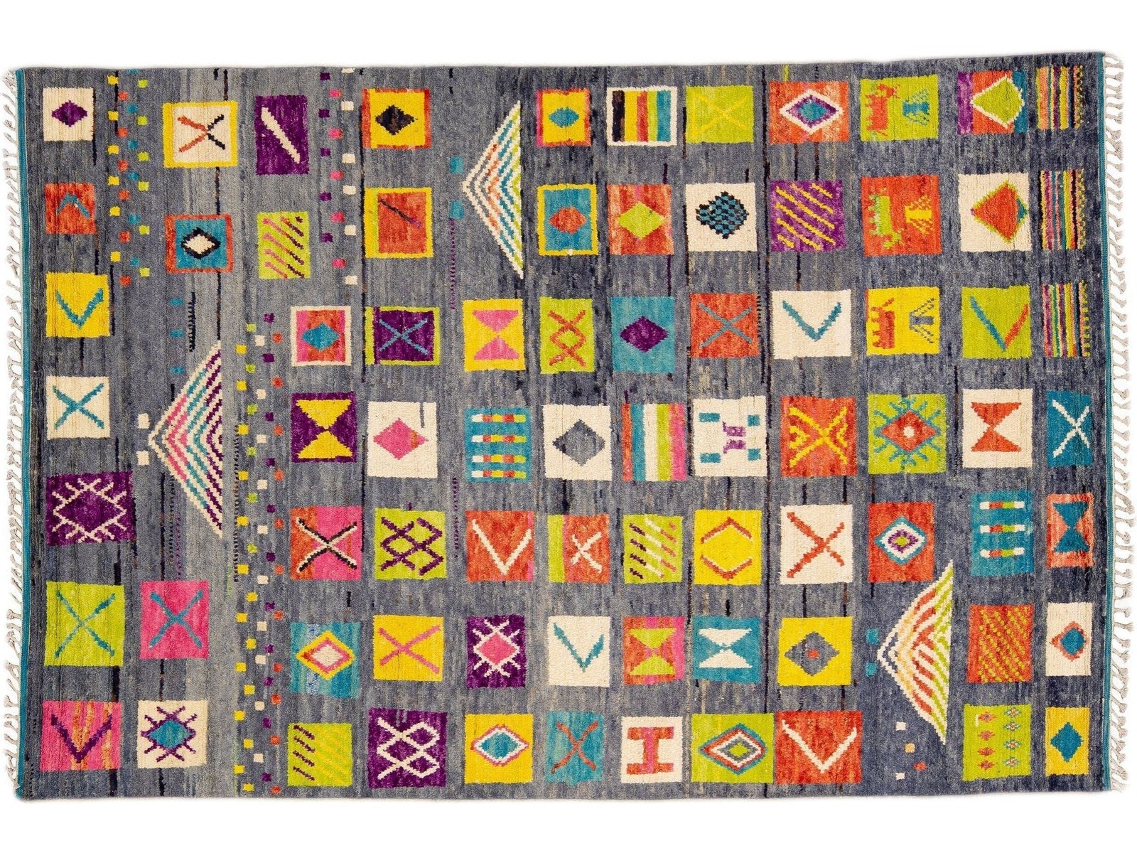 Modern Moroccan Boho Wool Rug 10 X 15