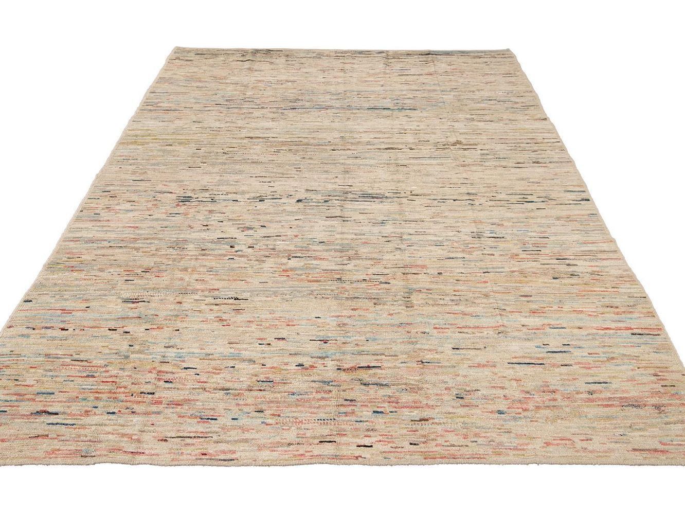 Modern Moroccan-Style Wool Rug 8 X 11