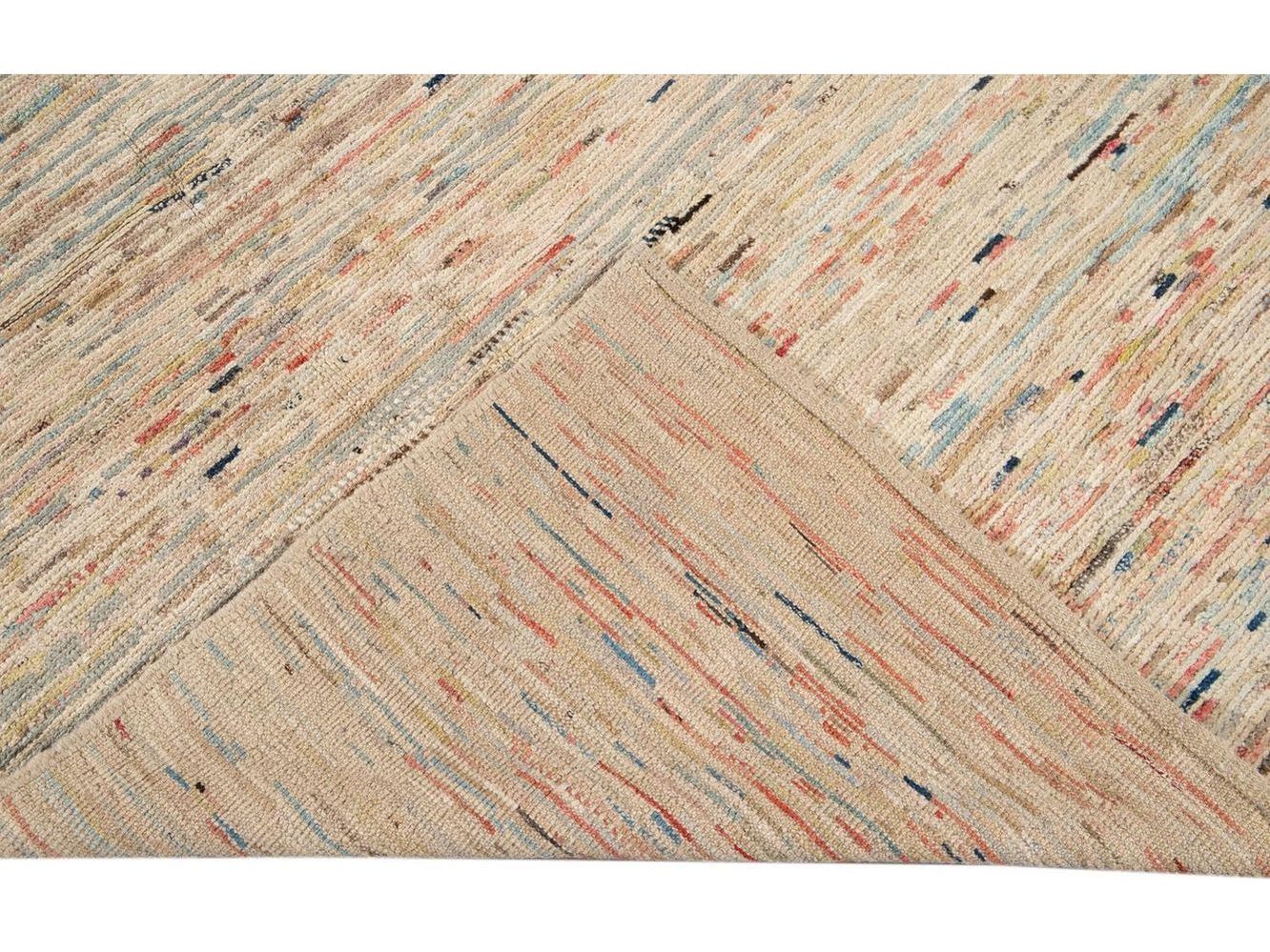 Modern Moroccan-Style Wool Rug 8 X 11