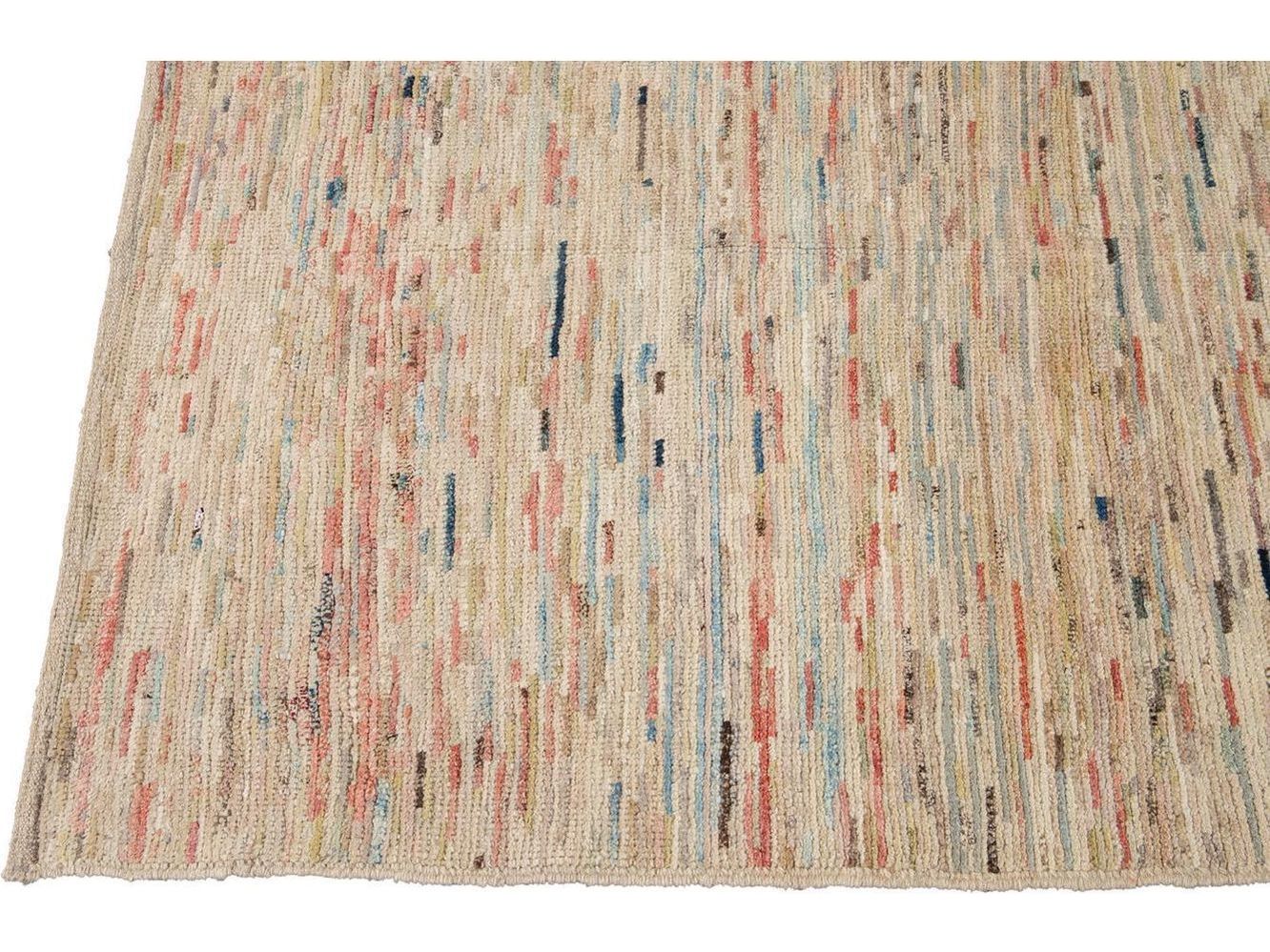 Modern Moroccan-Style Wool Rug 8 X 11