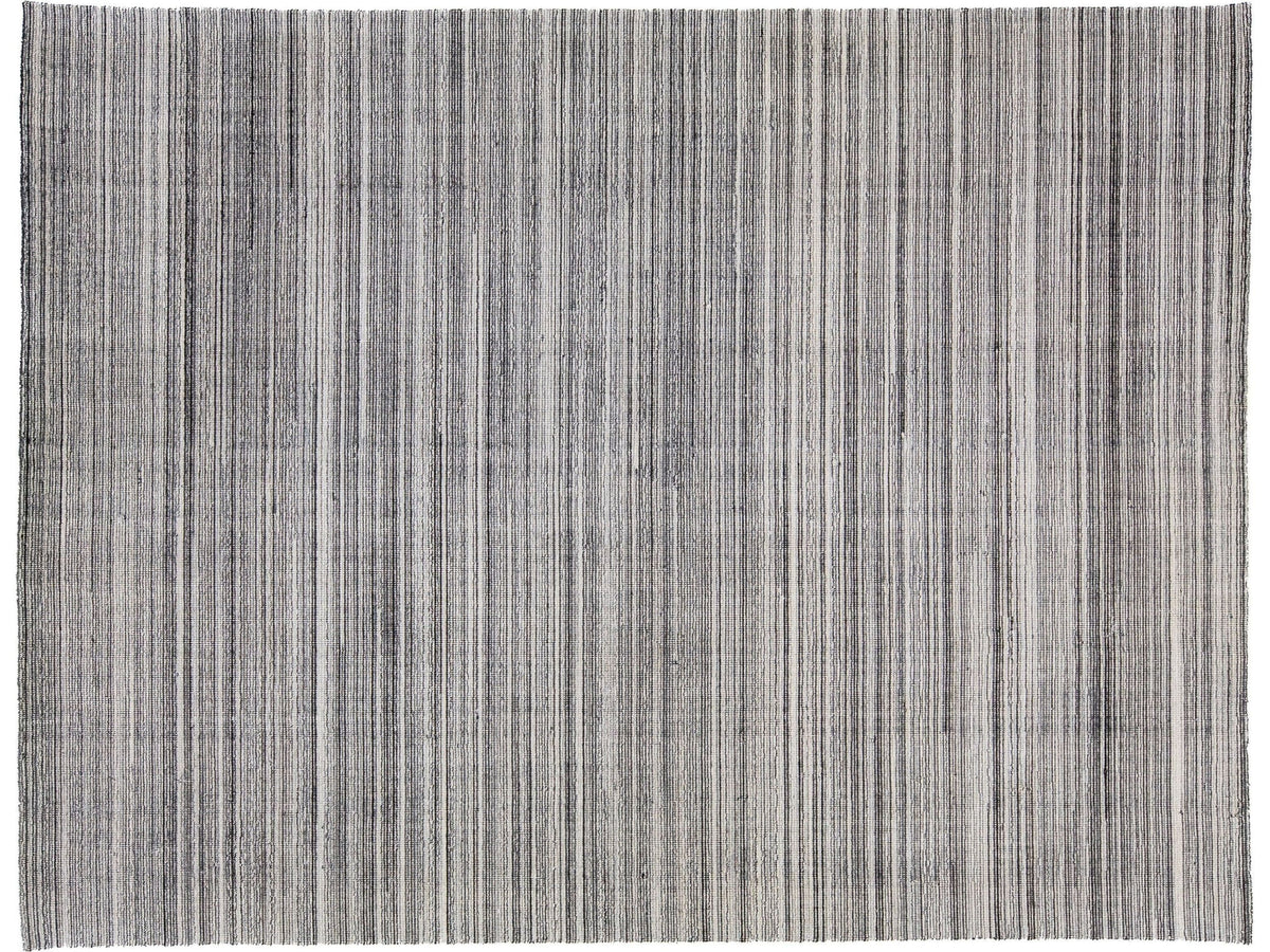 Modern Bamboo & Silk Groove Rug 9 X 12