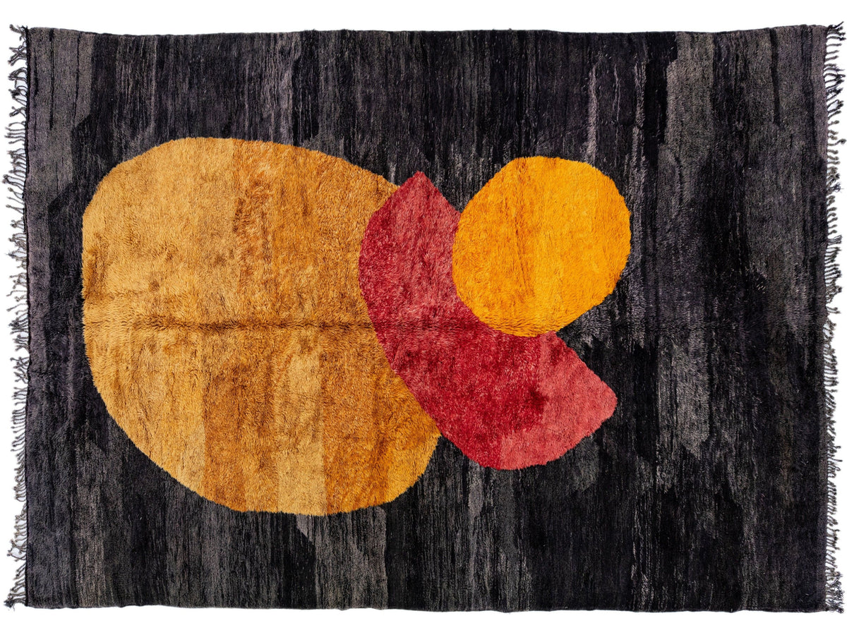 Modern Moroccan Wool Rug 10 X 13