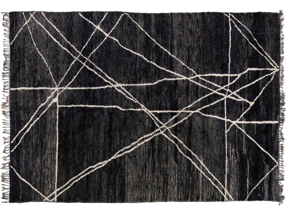 Modern Moroccan Wool Rug 8 X 12
