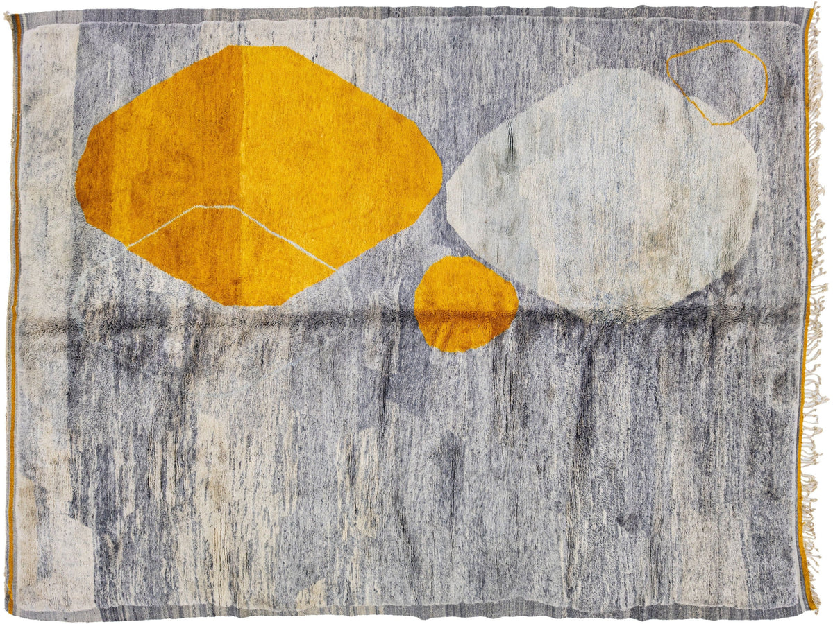 Modern Moroccan Wool Rug 11 X 14