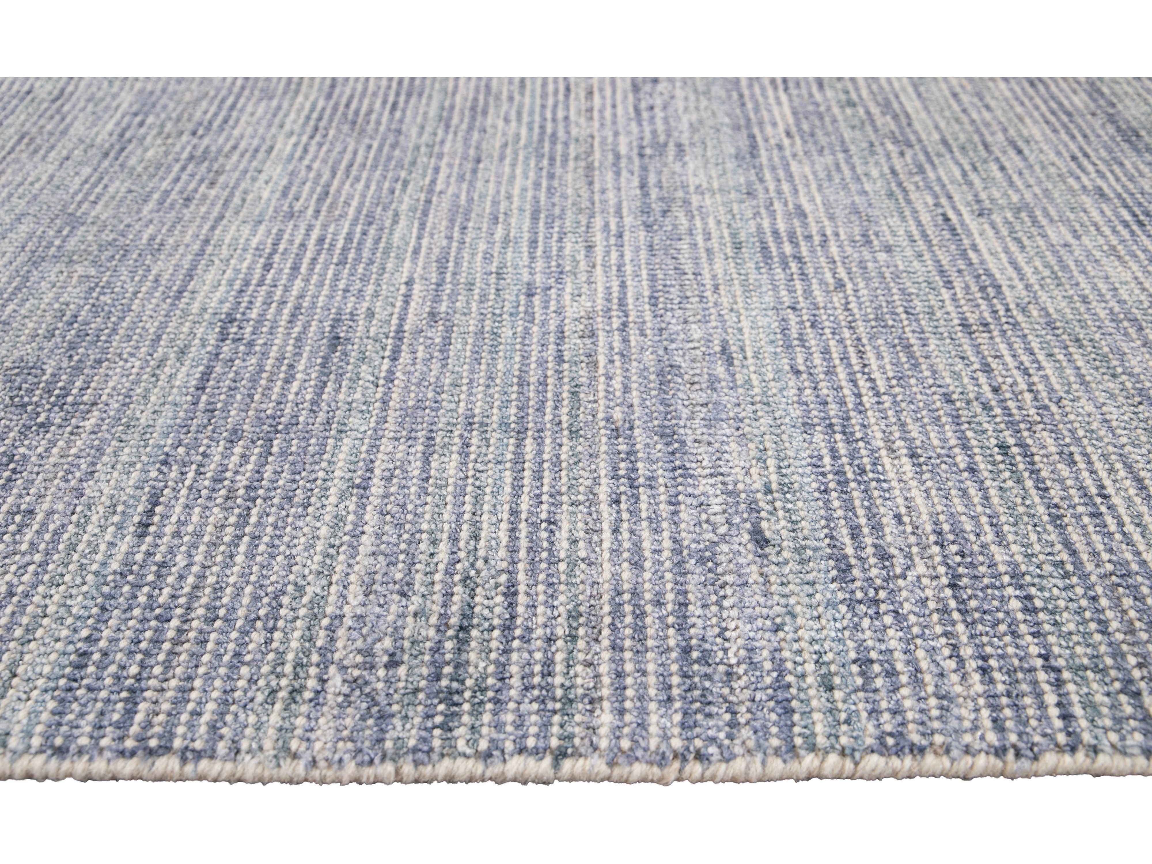 Modern Bamboo & Silk Boho Rug 9 X 12