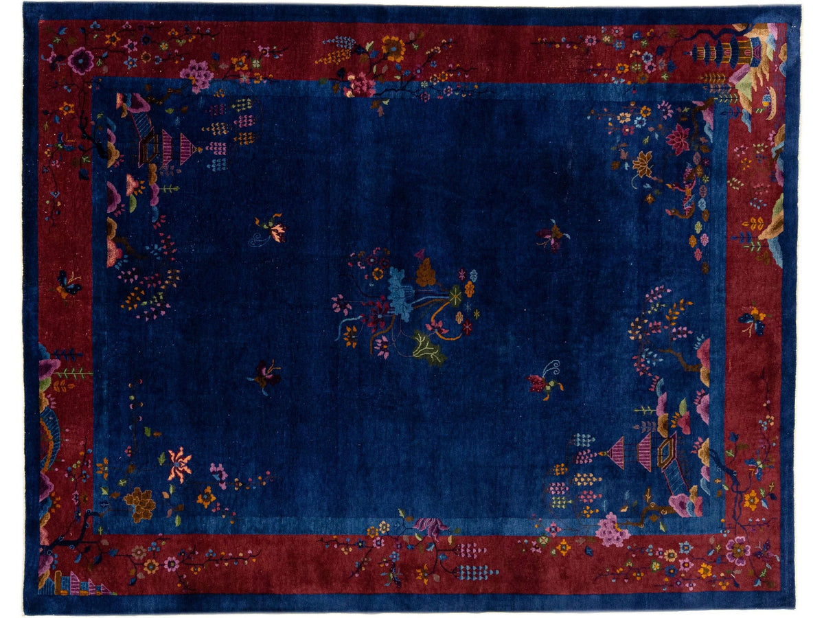 Antique Art Deco Chinese Rug 9 X 12