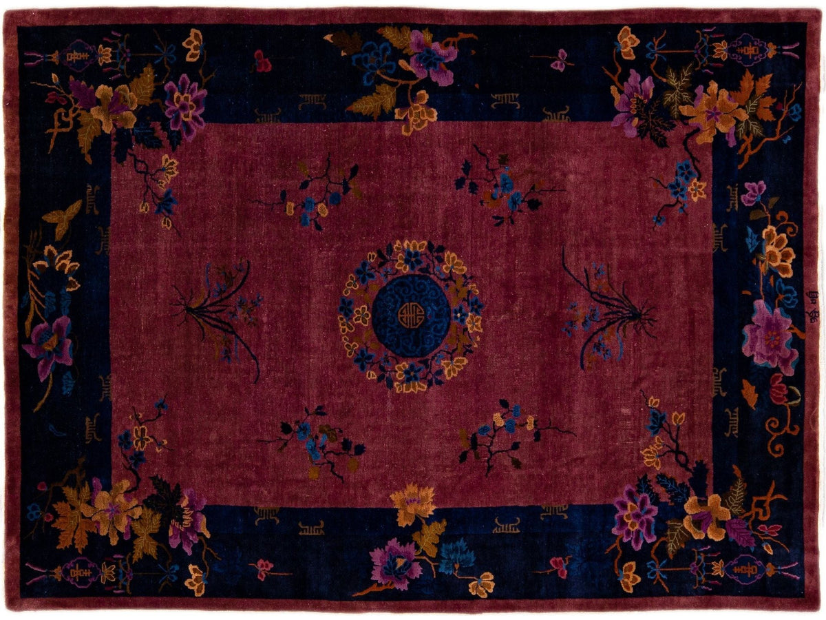 Antique Art Deco Chinese Rug 9 X 12