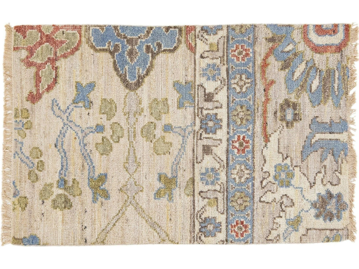 Modern Oushak Wool Custom Rug