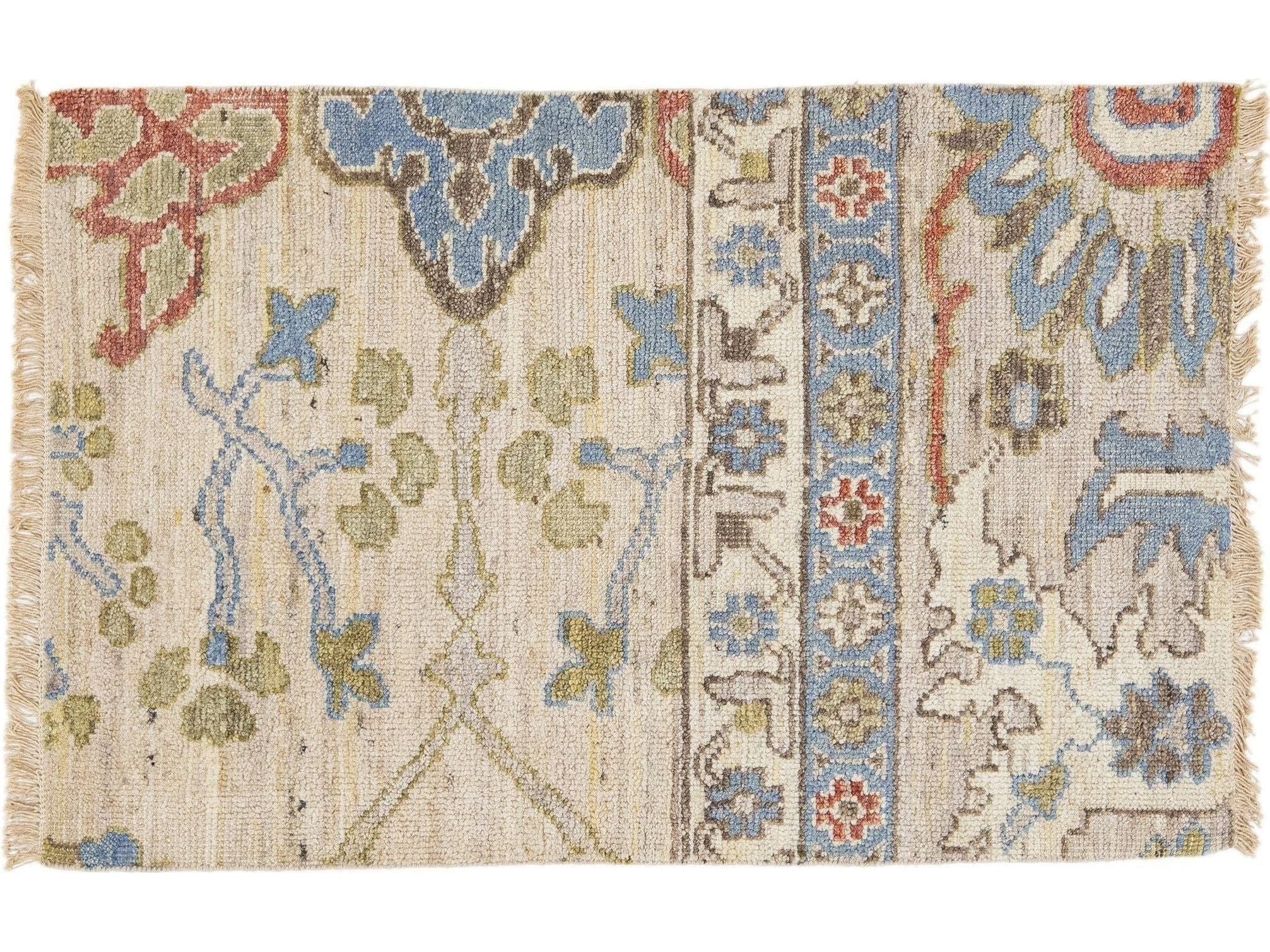 Modern Oushak Style Custom Wool Rug