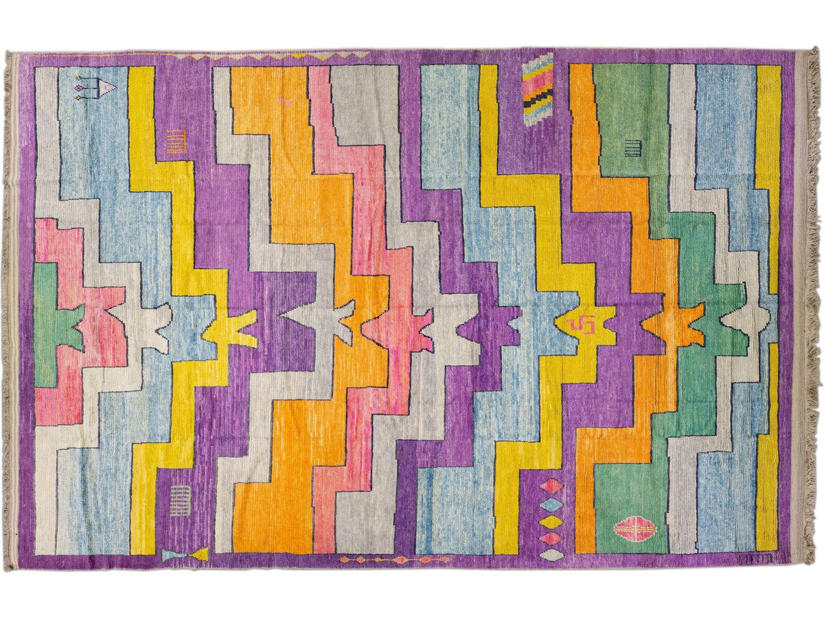 Modern Turkish Tulu Wool Rug 11 X 17