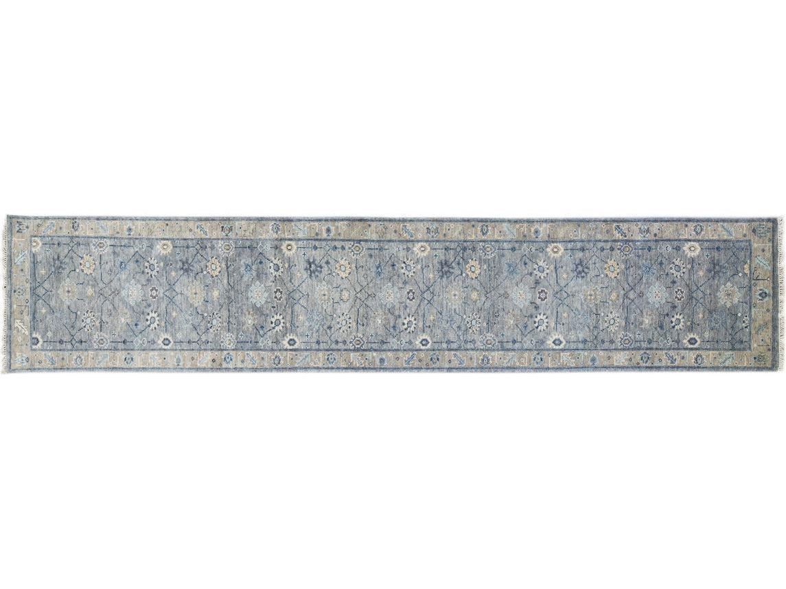 Modern Oushak Wool Rug 3 X 16