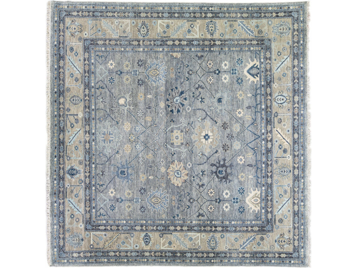 Modern Oushak Wool Rug 12 X 12