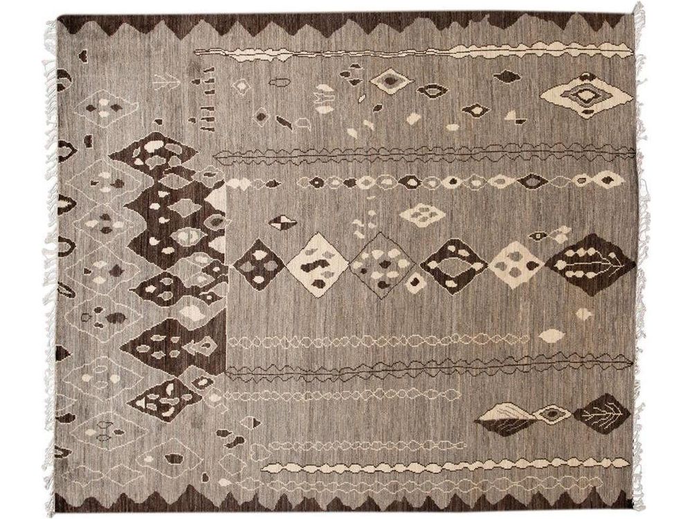 Modern Moroccan-Style Tribal Room size Wool Rug 8 X 10