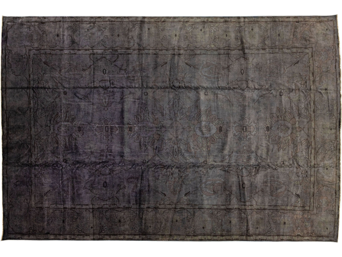 Modern Overdyed Wool Rug 12 X 18