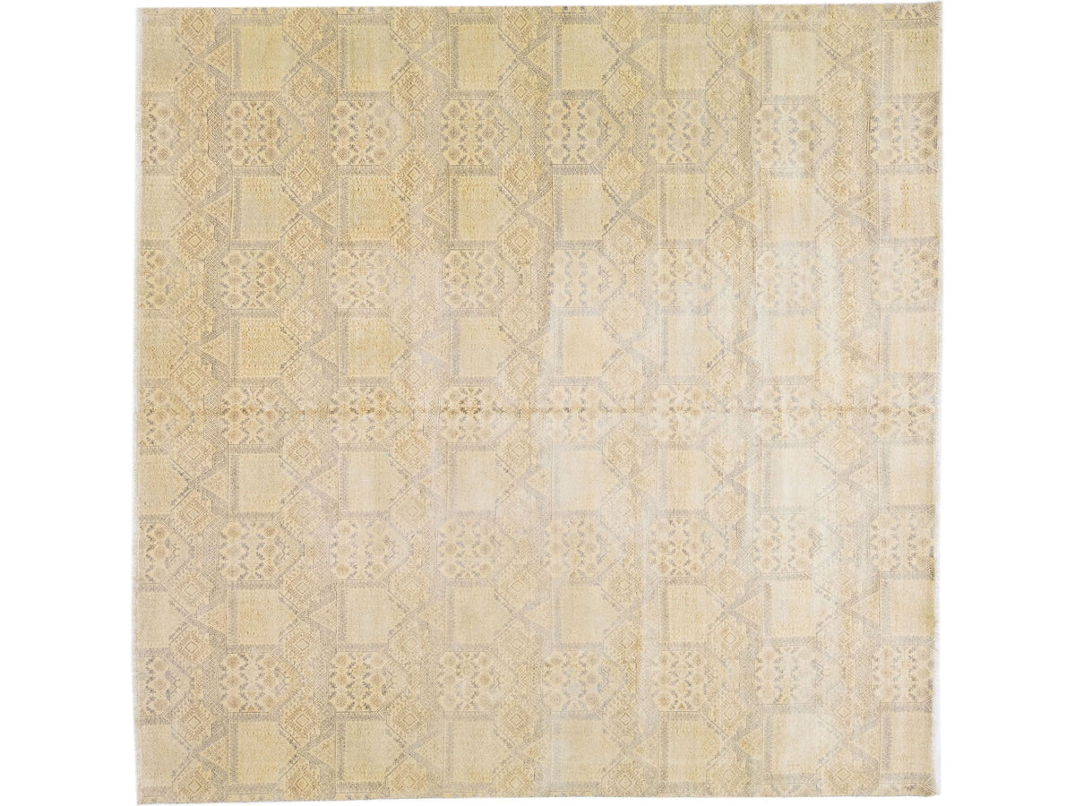 Modern Indian Wool Rug 12 X 12