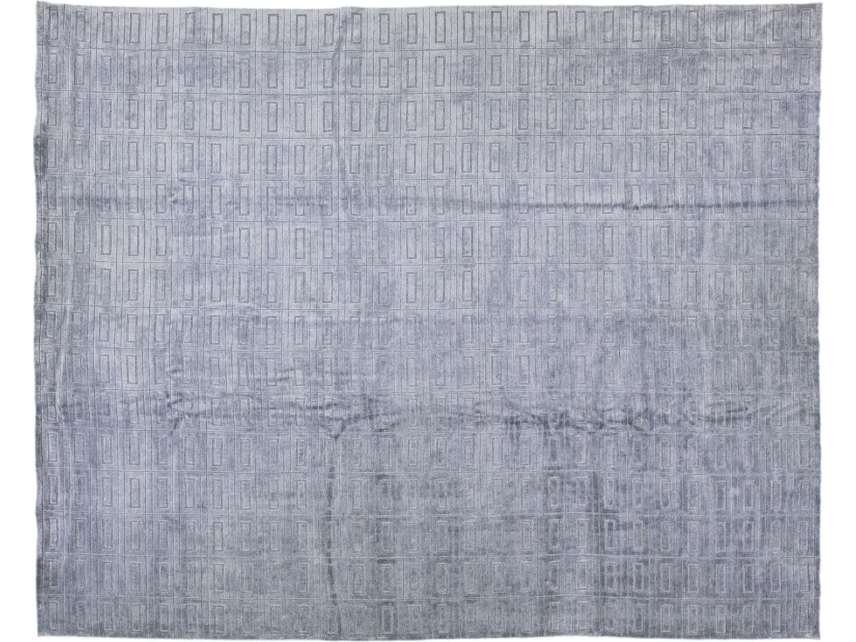 Modern Ikat Wool Rug 12 X 15