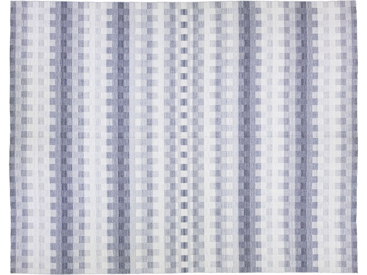 Modern Kilim Flatweave Wool Rug 12 X 15