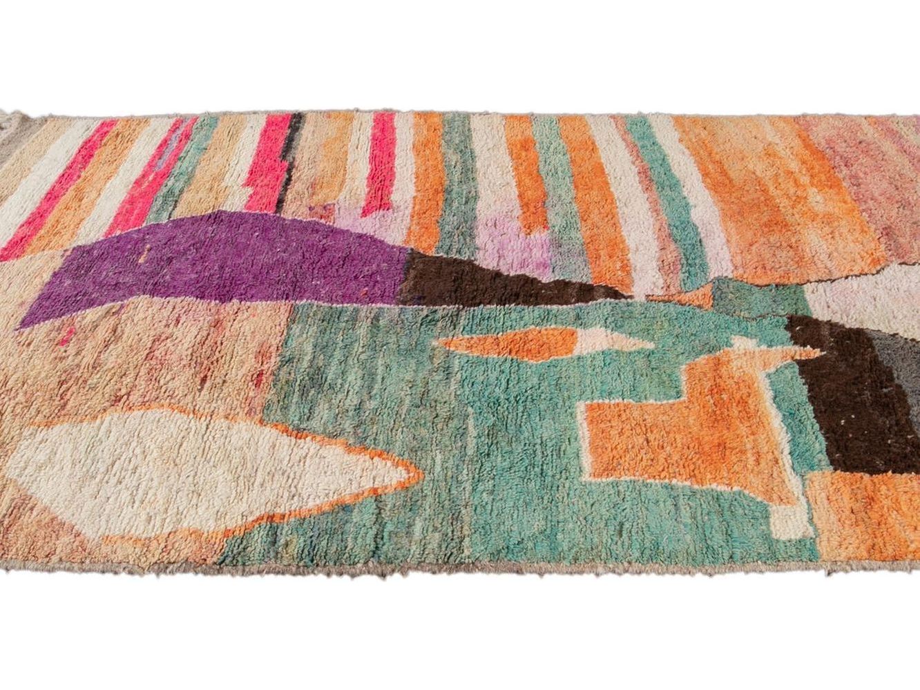 Vintage Beni Ourain Moroccan Wool Rug 6 X 10