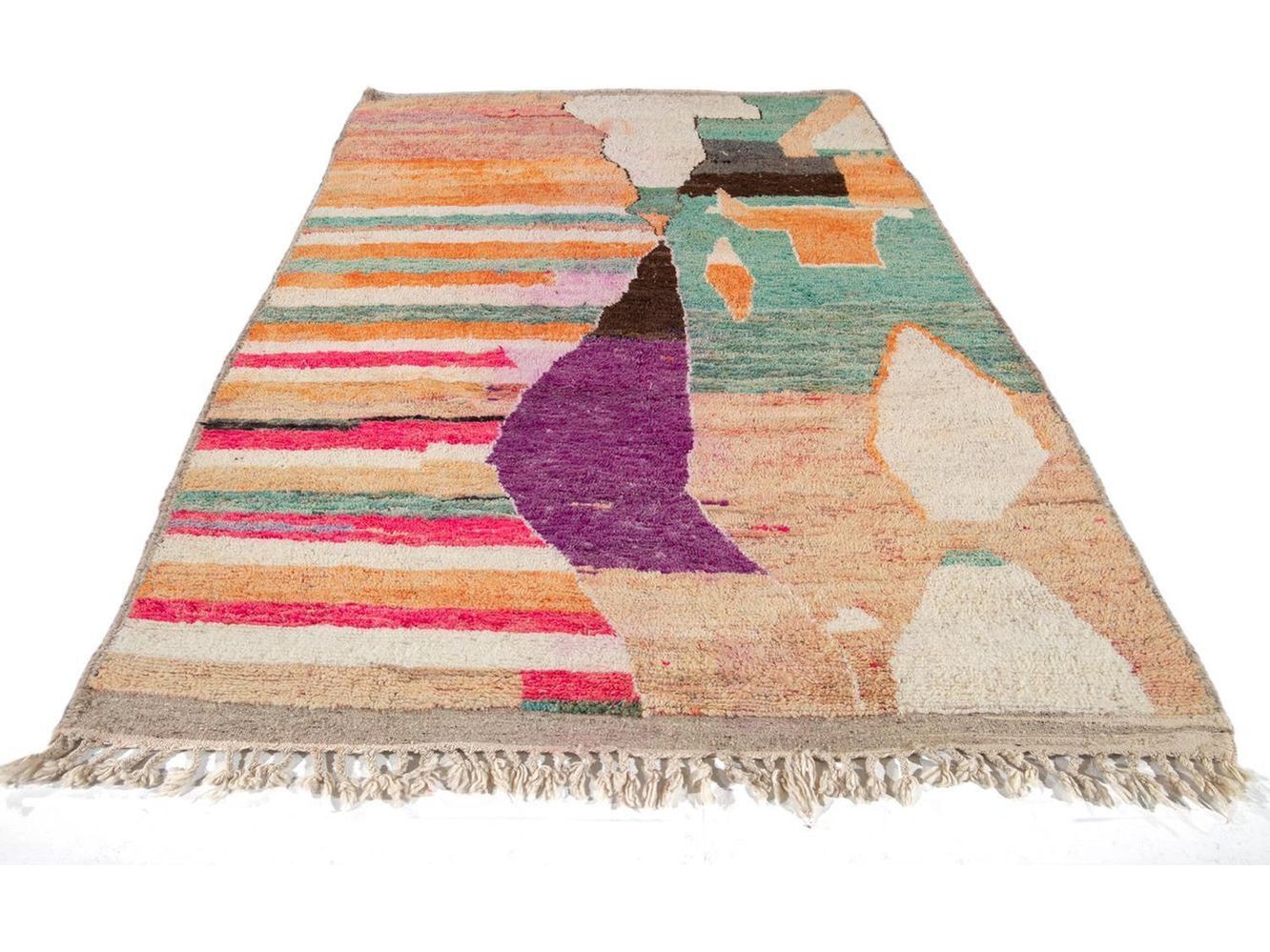 Vintage Beni Ourain Moroccan Wool Rug 6 X 10