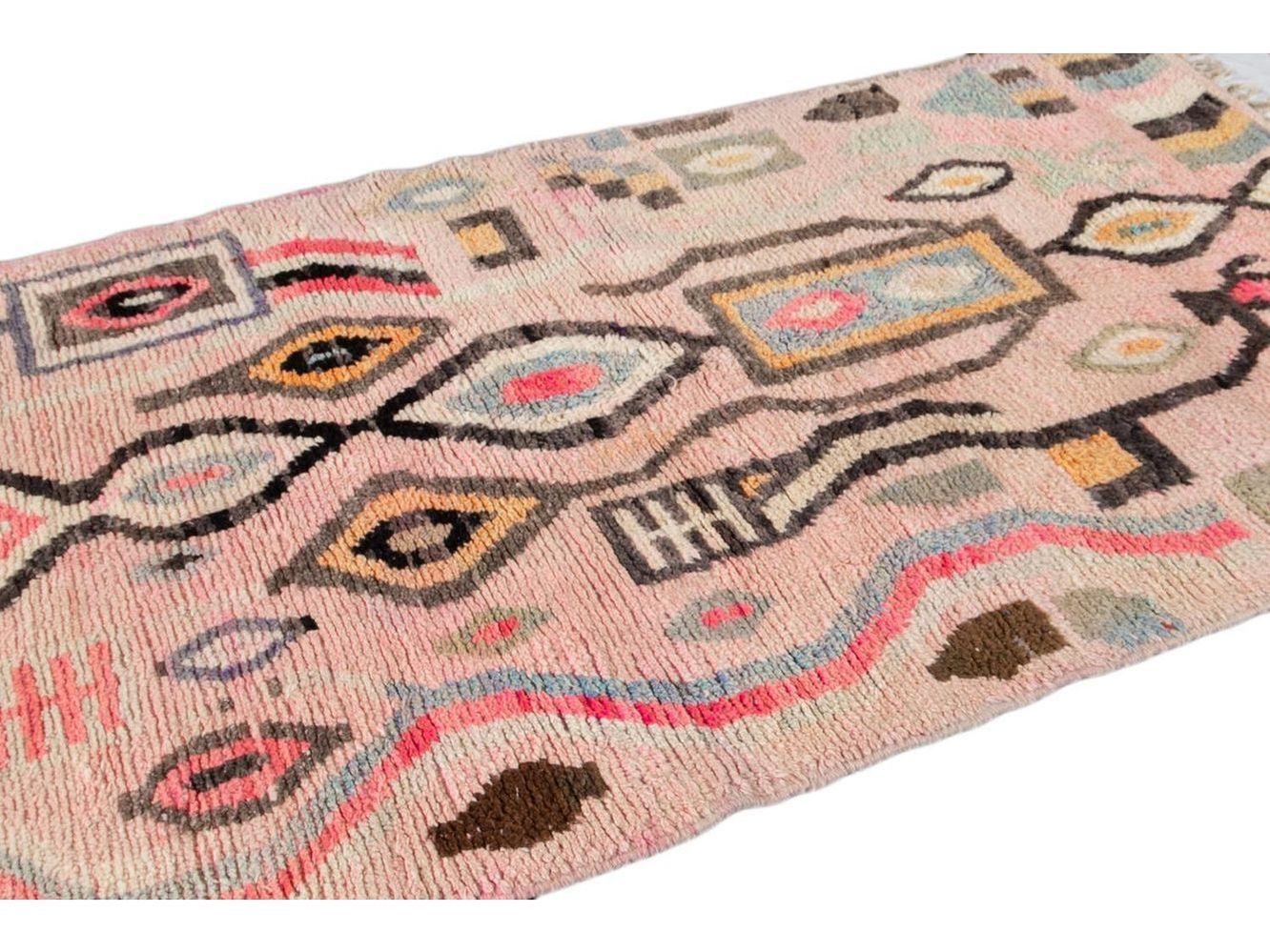 Vintage Azilal Moroccan Wool Rug 5 X 8
