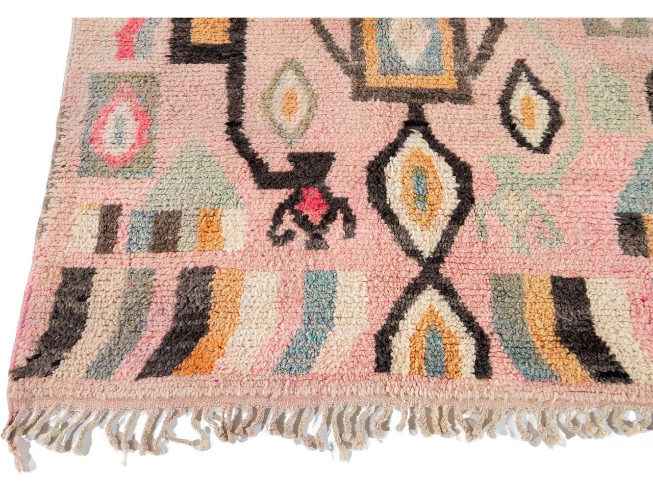 Vintage Azilal Moroccan Wool Rug 5 X 8