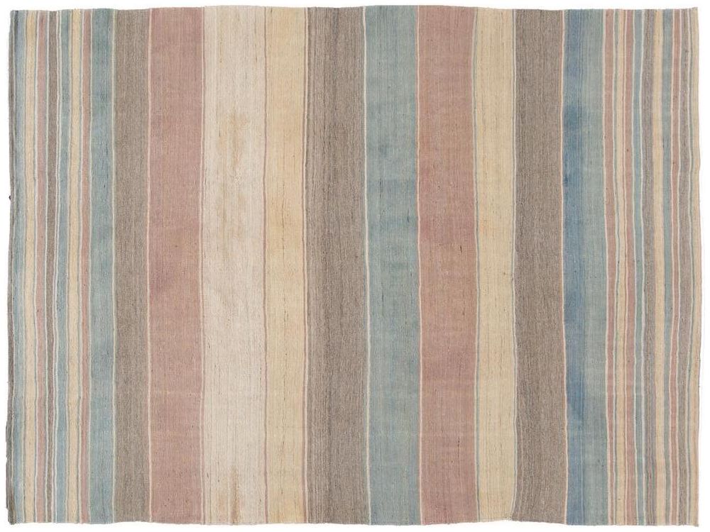 Modern Flat-Weave Kilim Wool Rug 9 X 12