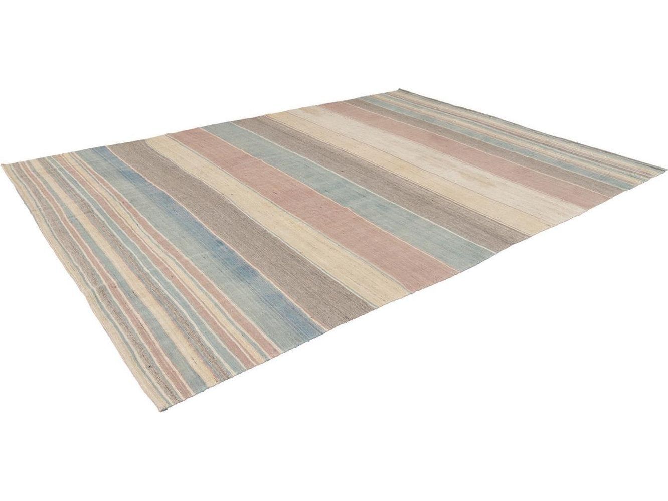 Modern Flat-Weave Kilim Wool Rug 9 X 12