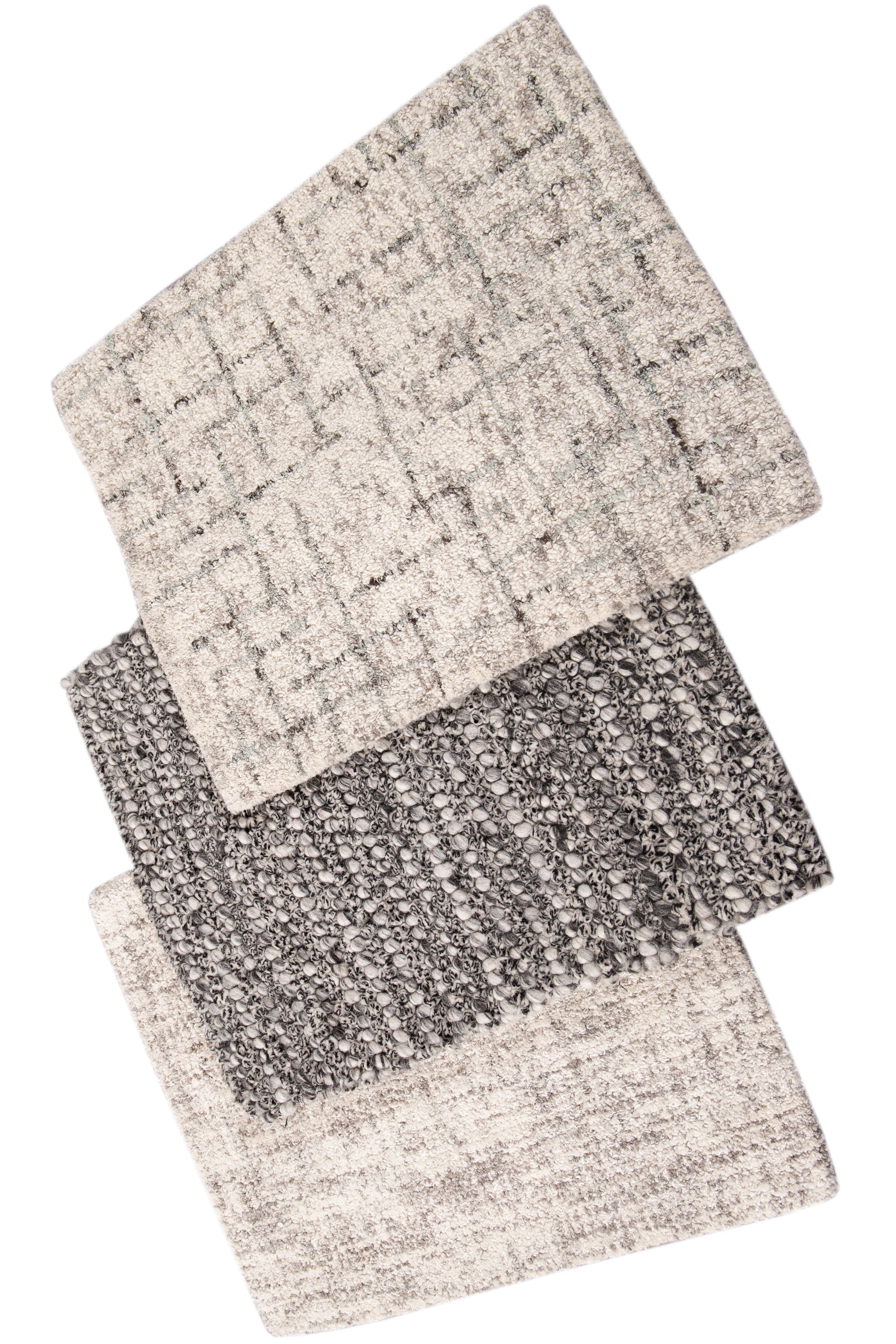 Modern Felted Texture Wool Rug