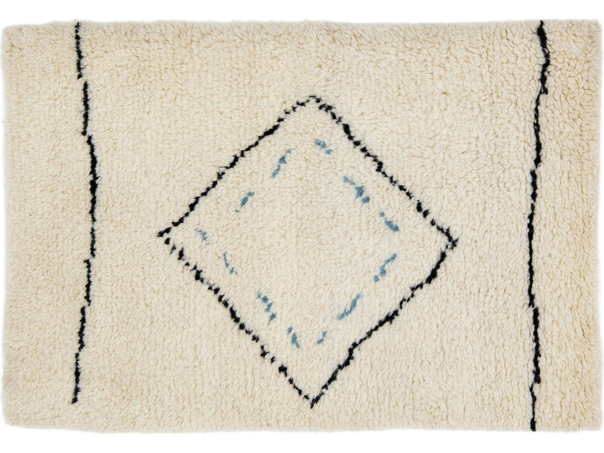 Modern Moroccan Wool Custom Rug