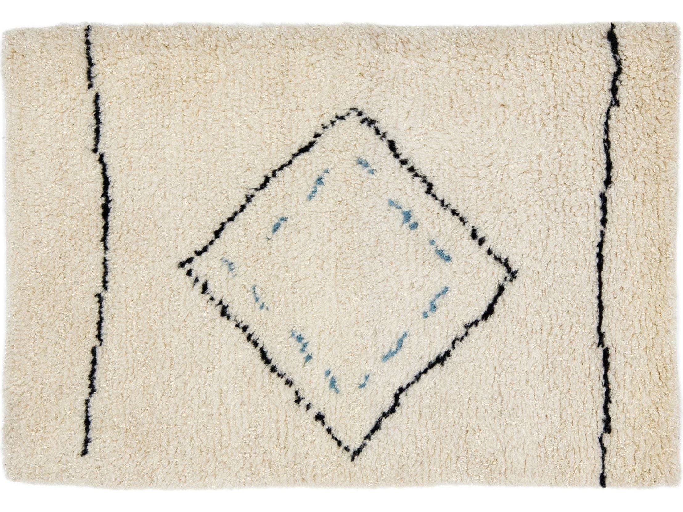 Modern Moroccan Style Custom Wool Rug