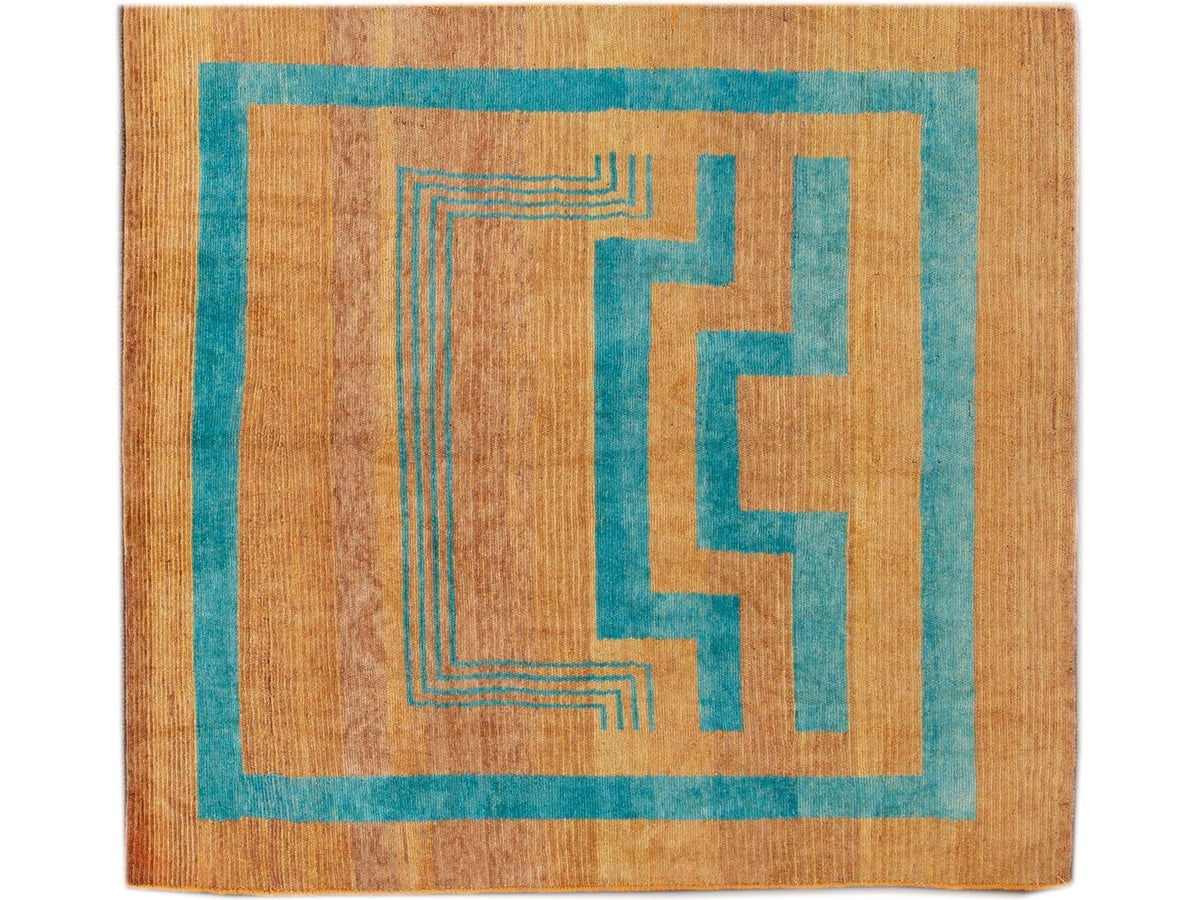 Modern Art Deco Style Wool Rug 7 X 8