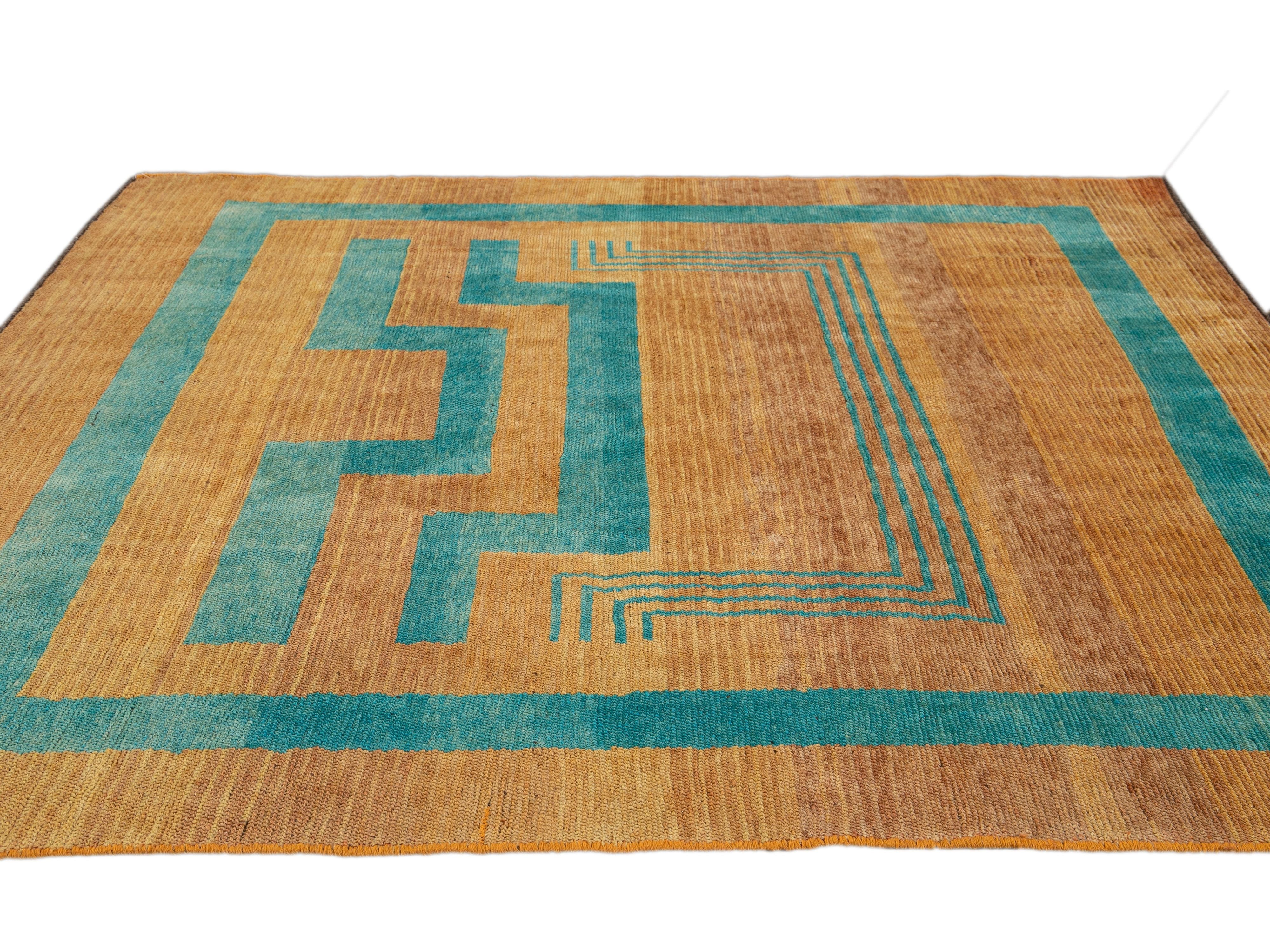 Modern Deco Style Wool Rug 7 X 8