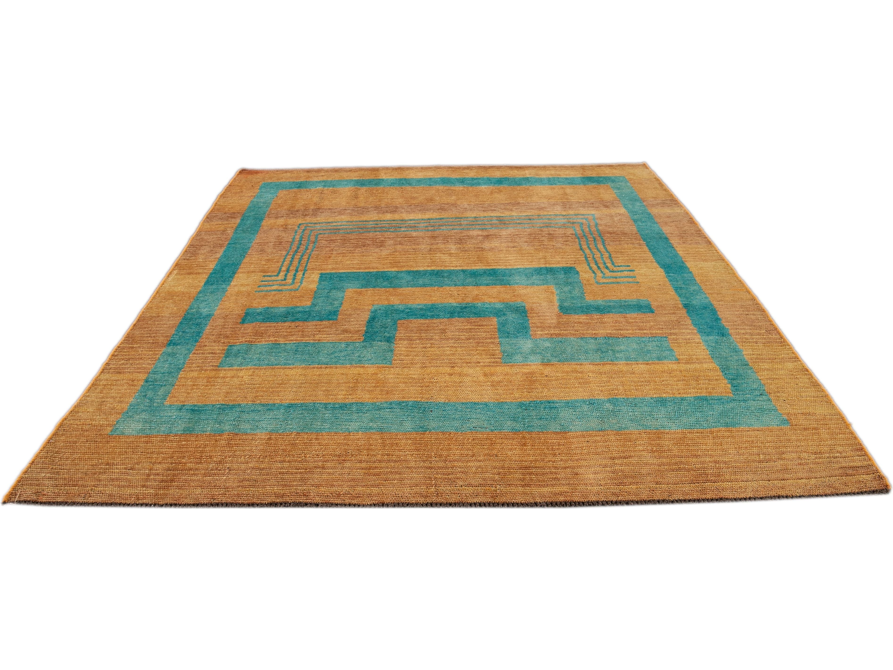 Modern Deco Style Wool Rug 7 X 8