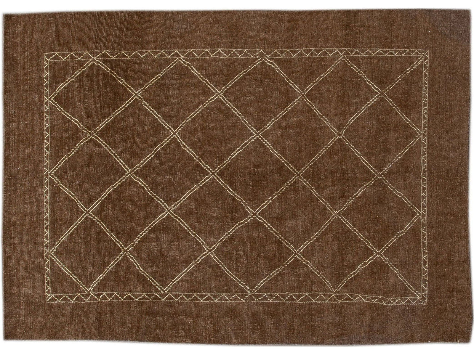 Modern Moroccan Wool Rug 7 X 10