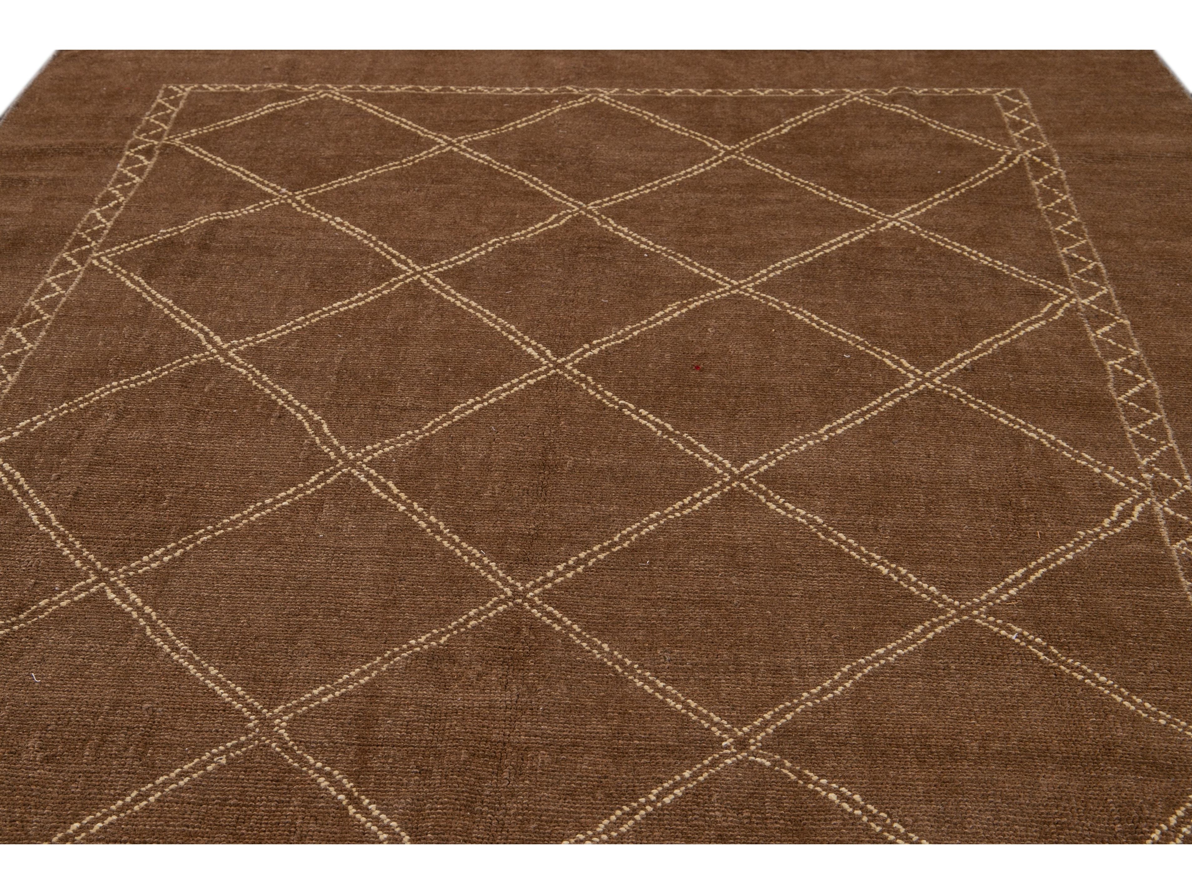 Modern Moroccan Wool Rug 7 X 10