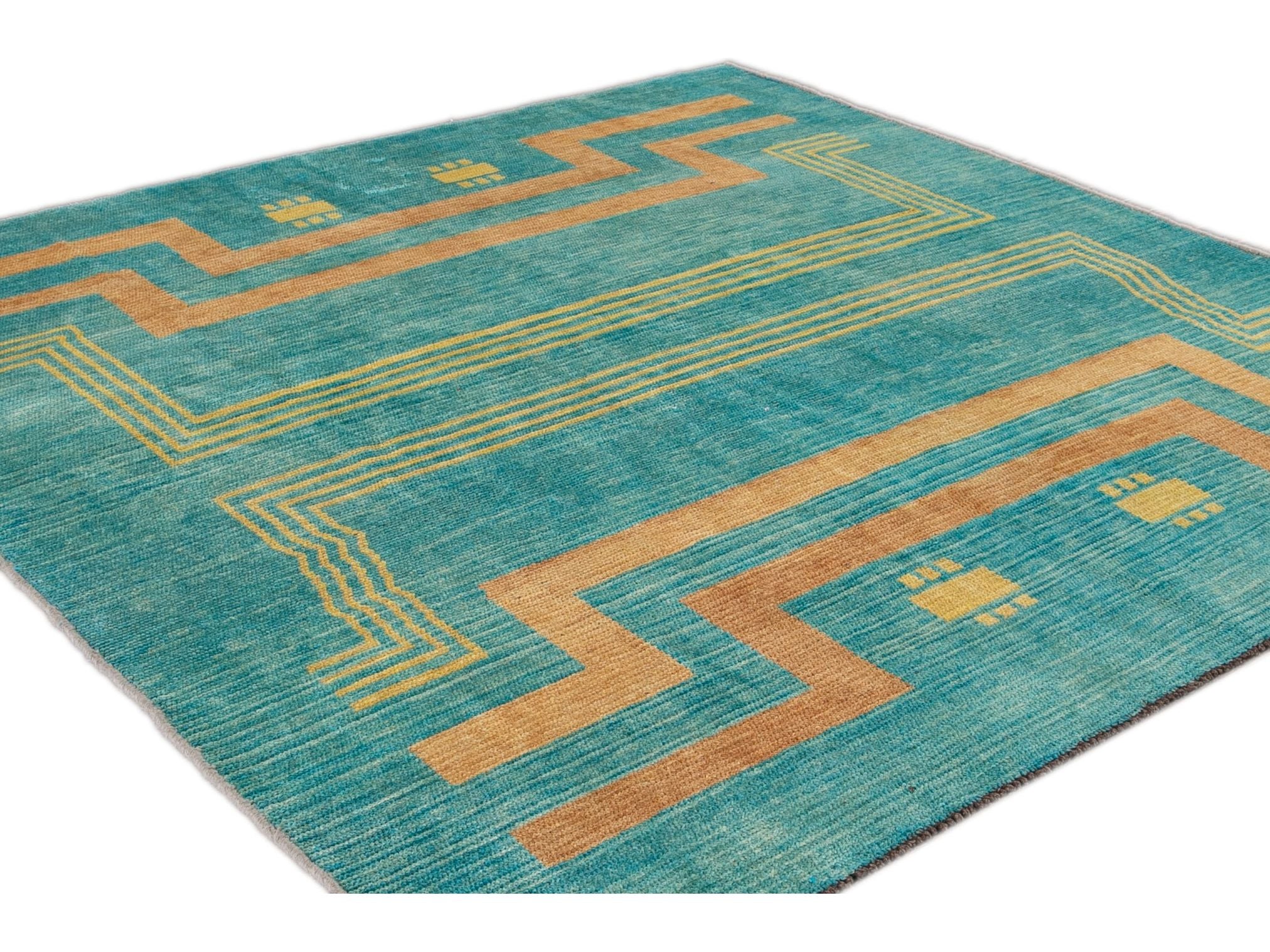 Modern Deco Style Wool Rug 7 X 7