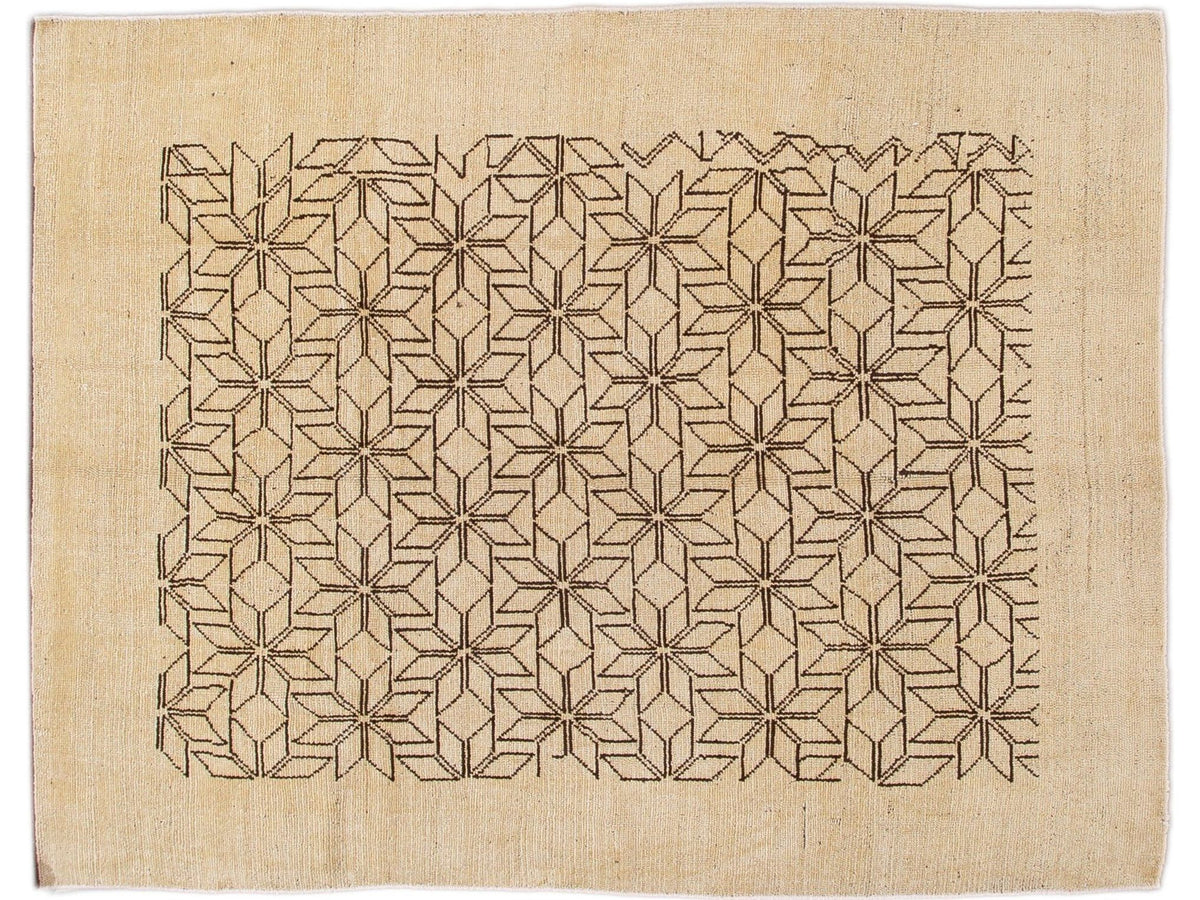 Modern Art Deco Style Wool Rug 7 X 9