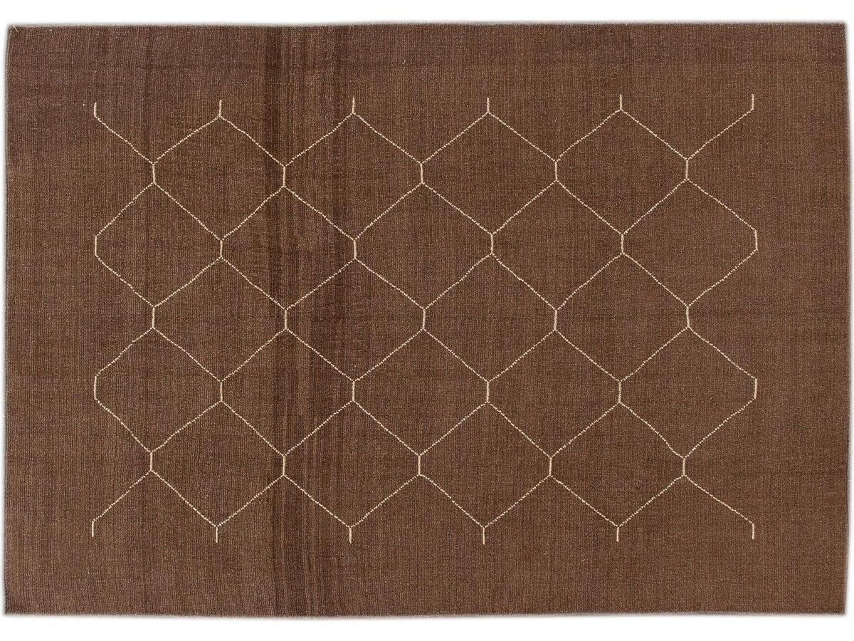 Modern Moroccan Wool Rug 7 X 10
