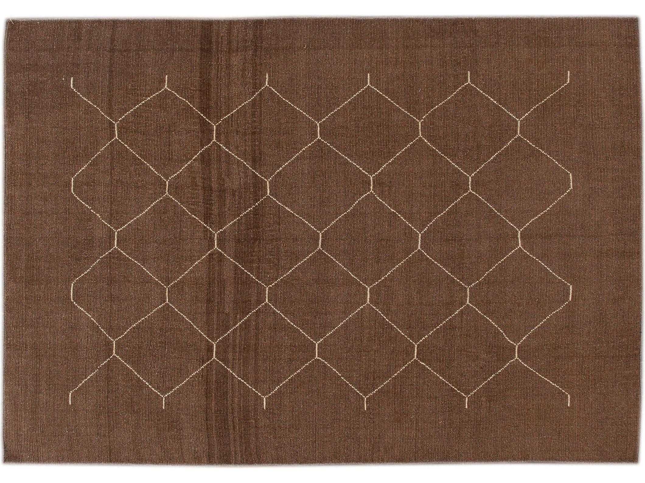 Modern Moroccan Wool Rug 7 X 10