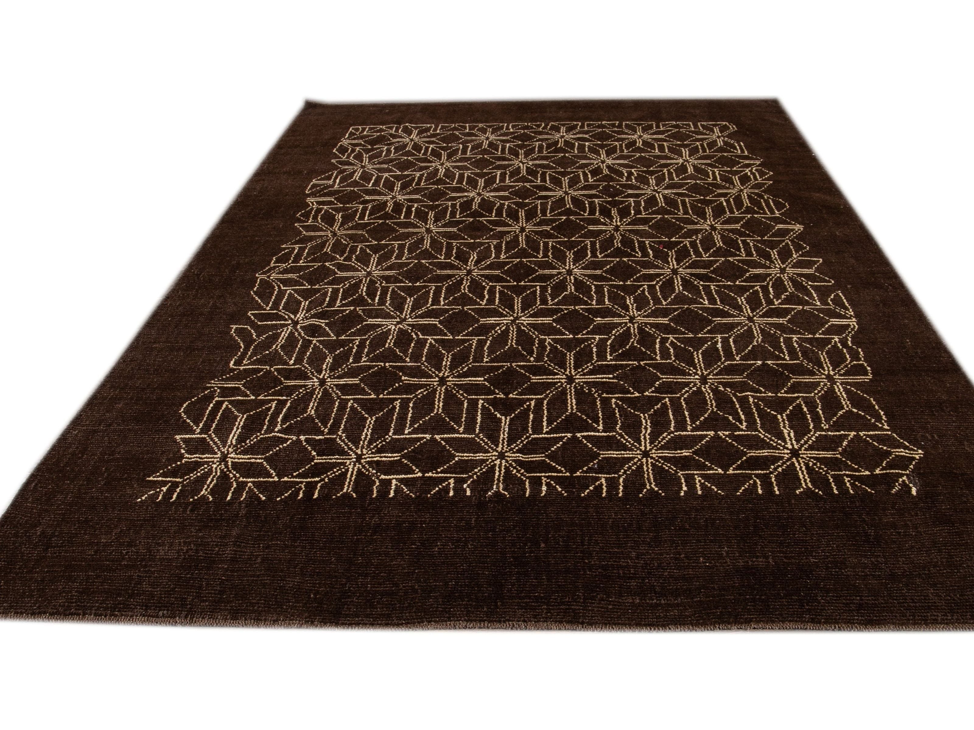 Modern Deco Style Wool Rug 7 X 10