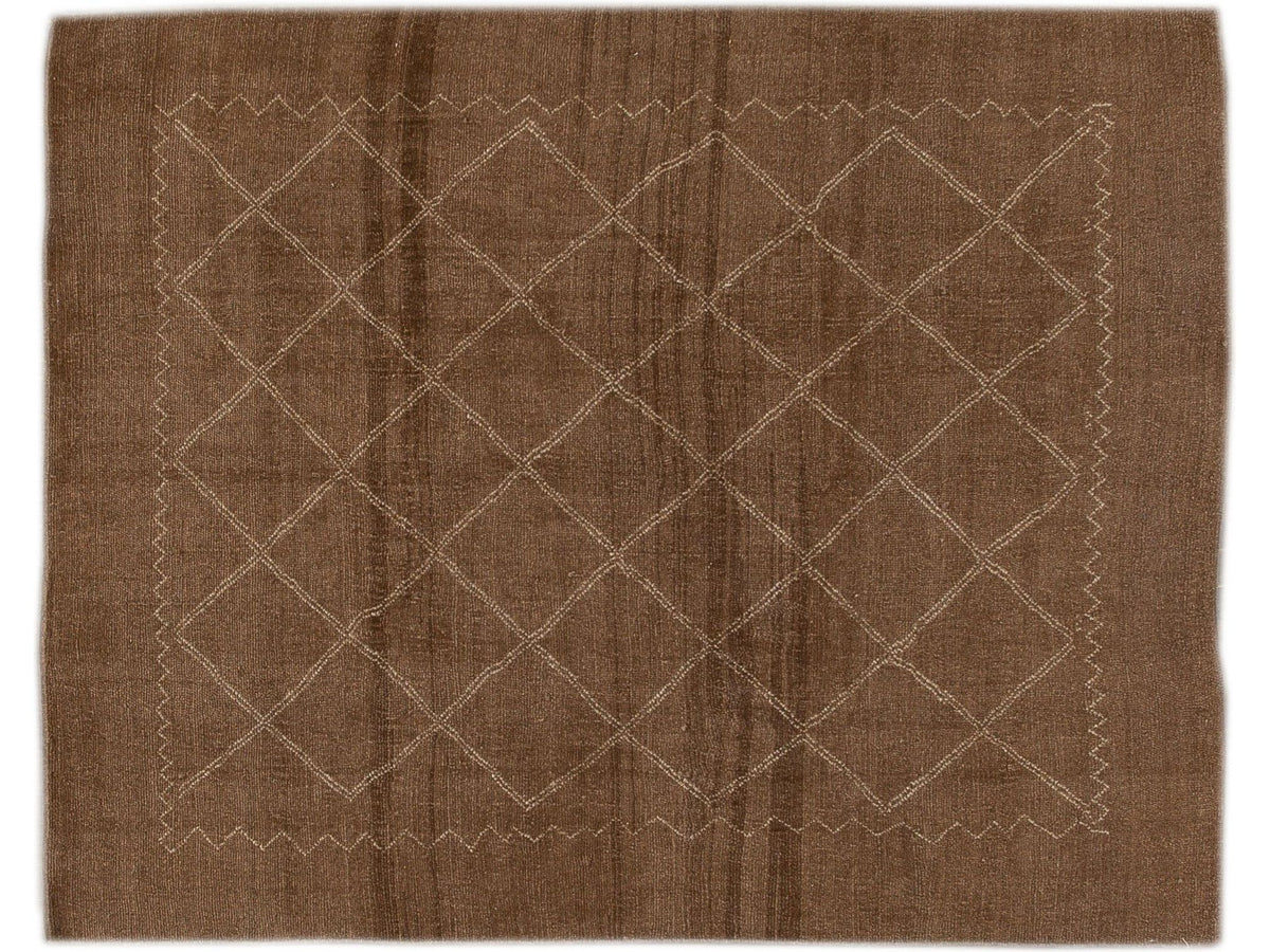 Modern Moroccan Wool Rug 7 X 9