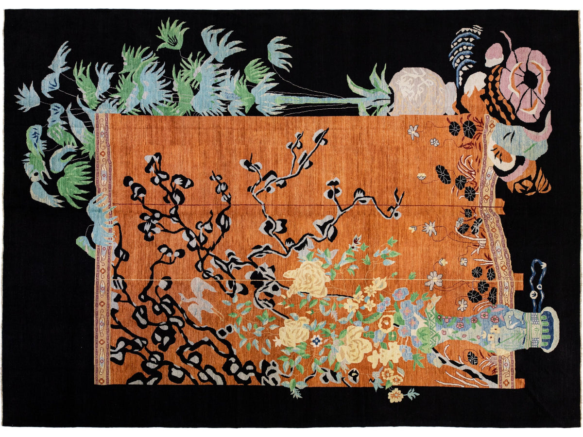 Modern Art Deco Chinese Rug 14 X 19
