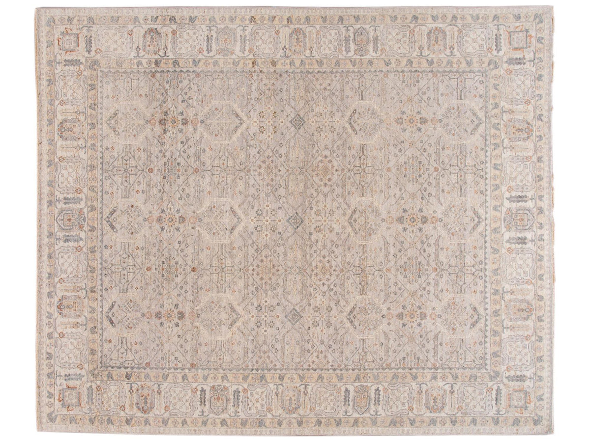 Modern Indian Artisan Wool Rug 12 X 14