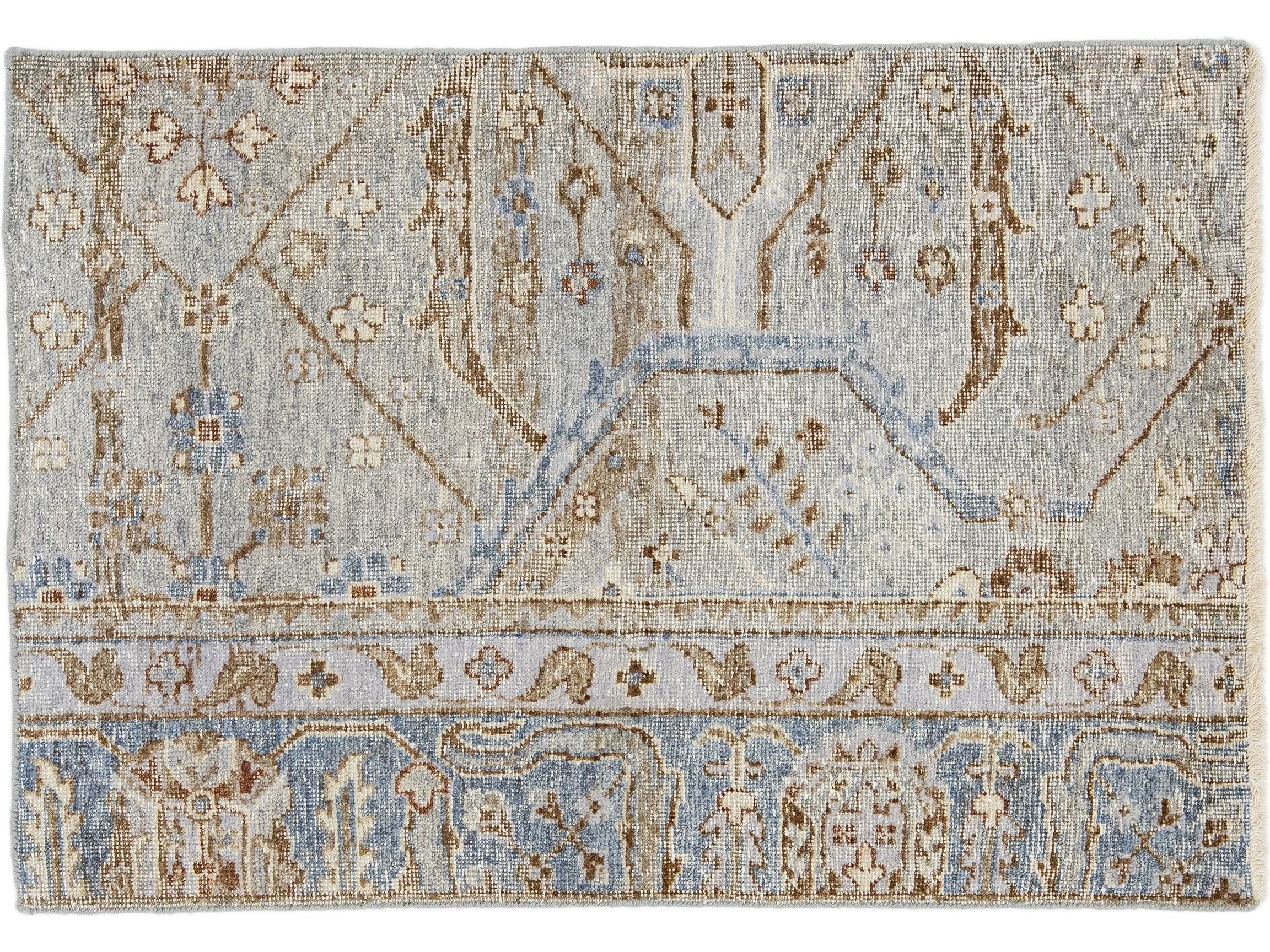 Modern Mahal Style Custom Wool Rug