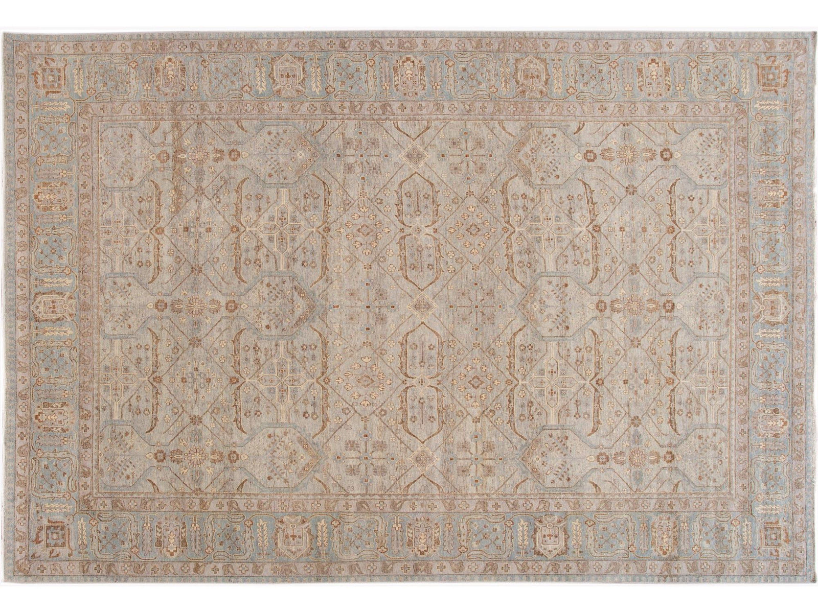 21st Century Contemporary Indian Wool Rug, 10 X 14