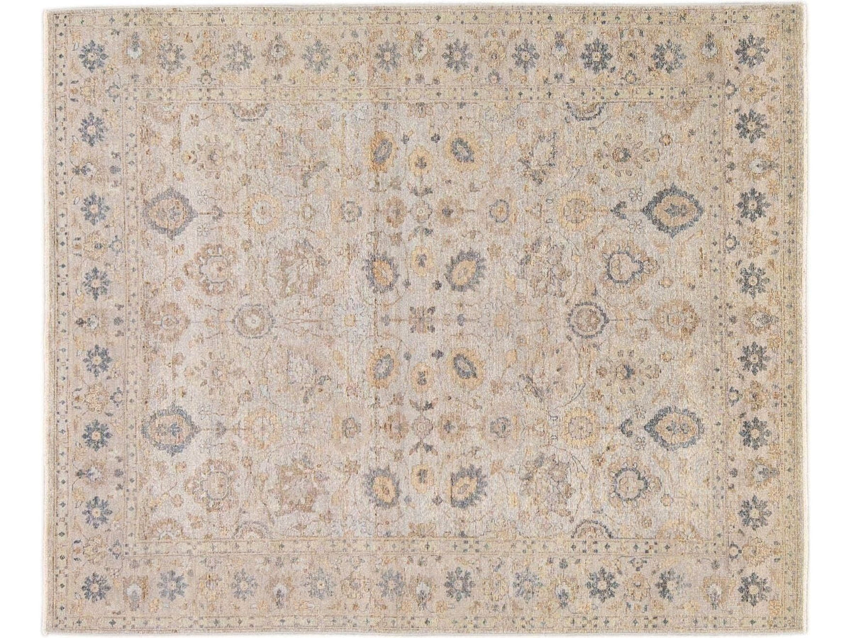 Modern Indian Artisan Wool Rug 8 X 10