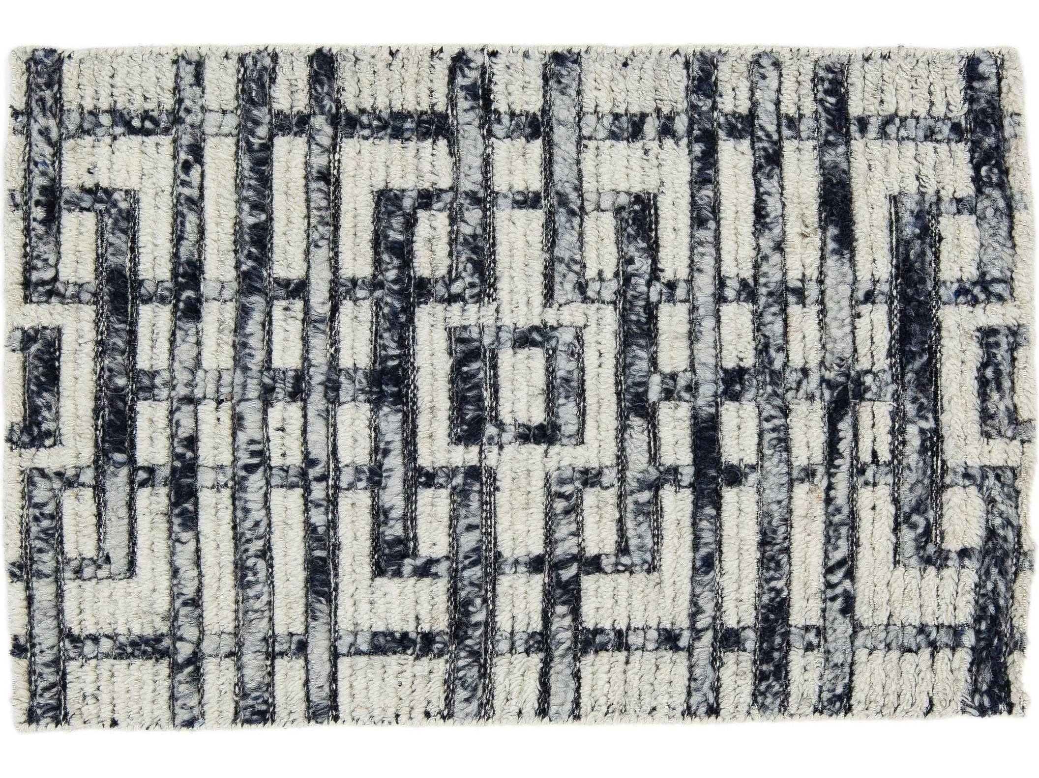 Modern Moroccan Style Custom Wool Rug