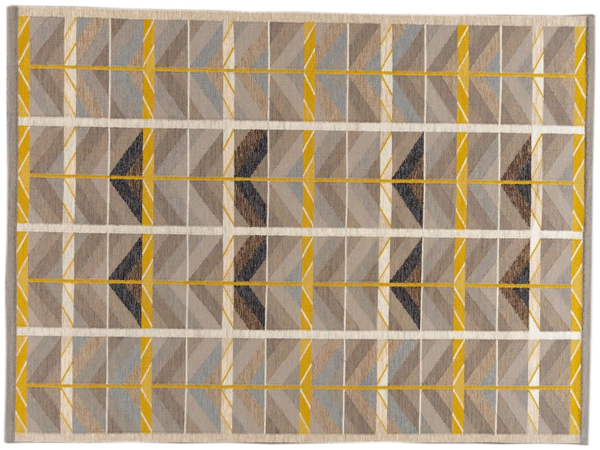 Modern Scandinavian Flat-weave Rug 11 X 14